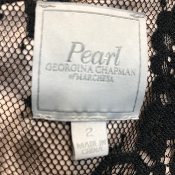 Georgina Chapman Marcheesa Pearl Lace Jacket Top - Picture 10 of 12